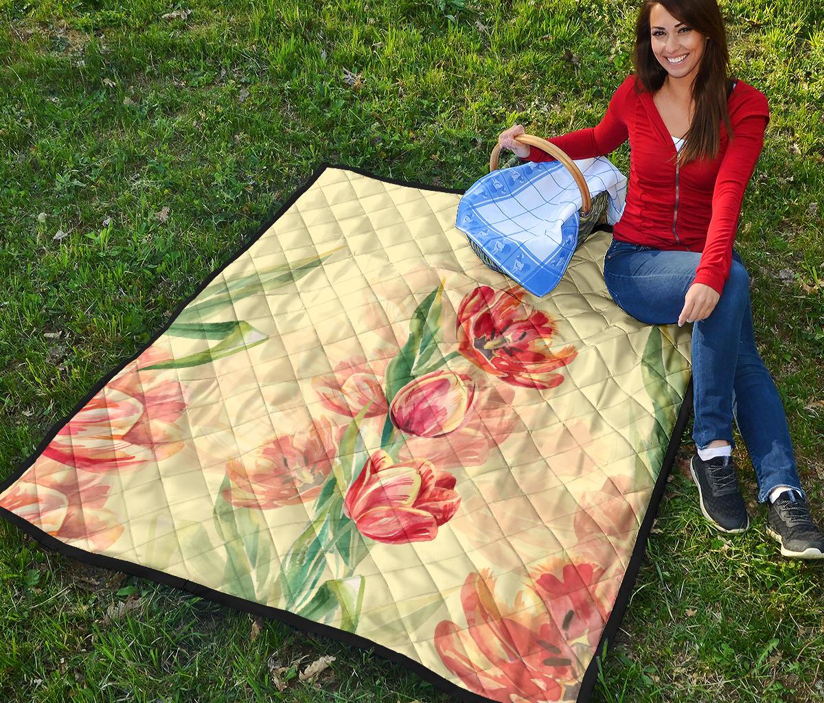 Beautiful Flower Premium Quilt - Polynesian Pride