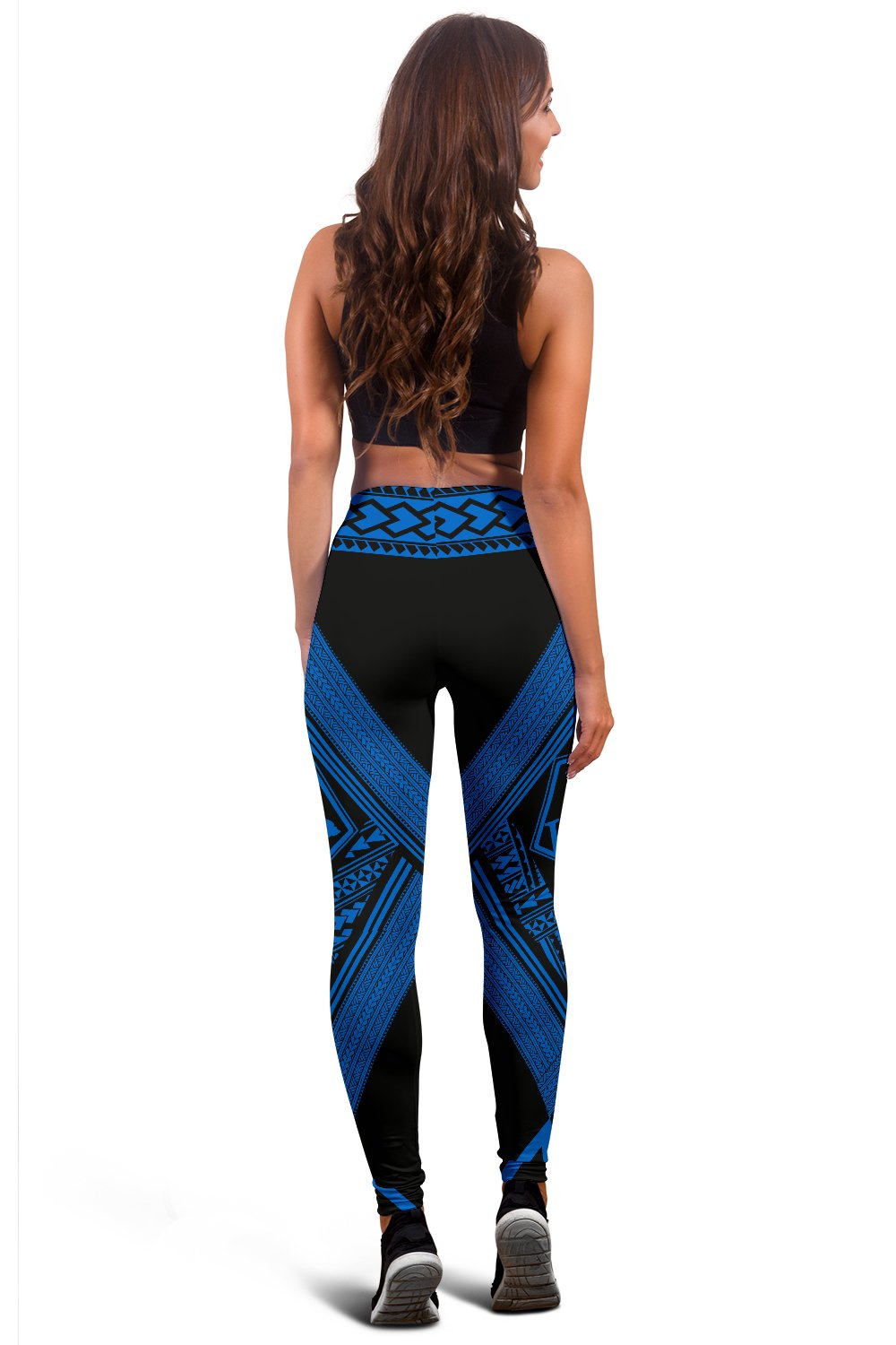 Hawaii Turtle Polynesian Blue Leggings - Diamond Style - Polynesian Pride
