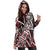 Federated States of Micronesia Women's Hoodie Dress - Tribal Flower Special Pattern Red Color - Polynesian Pride