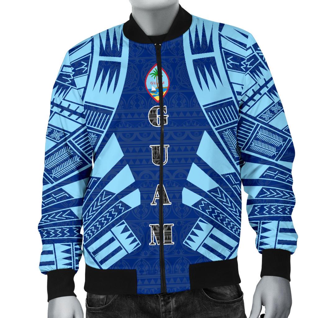 Guam Men Bomber Jackets - Polynesian Tattoo Flag - Polynesian Pride