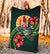 Tahiti Polynesian Premium Blanket - Green Turtle Hibiscus - Polynesian Pride