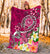 Tahiti Premium Blanket - Turtle Plumeria (Pink) - Polynesian Pride