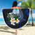 Guam Polynesian Beach Blanket - Turtle With Plumeria Flowers - Polynesian Pride