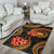 Samoa Polynesian Area Rug - Gold Plumeria - Polynesian Pride