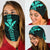 Hawaii Kanaka Map Kakau Bandana 3 - Pack - Turquoise - Polynesian Pride