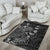 Guam Area Rugs Turtle Hibiscus Black - Polynesian Pride