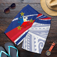 Philippines Men's Shorts - Polynesian Pattern With Flag - Polynesian Pride