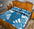 Northern Mariana Islands Quilt Bed Set - Northern Mariana Islands Seal & Polynesian White Tattoo Style - Polynesian Pride