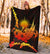 Marshall Islands Polynesian Premium Blanket - Swordfish With Hibiscus - Polynesian Pride