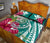 Hawaii Polynesian Turtle Tropical Hibiscus Plumeria Quilt Bed Set - Turquoise - Polynesian Pride