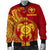 Hawaii Polynesian Men's Bomber Jacket - Vintage Polynesian Turtle (Red) - Polynesian Pride