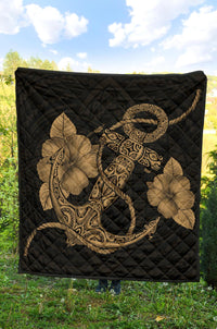 Anchor Gold Poly Tribal Premium Quilt - Polynesian Pride