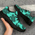 Polynesian Turtle Palm And Sea Pebbles Turquoise Chunky Sneakers - Polynesian Pride