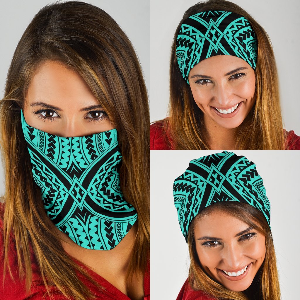 Polynesian Tradition Turquoise Bandana 3 - Pack Turquoise One Size - Polynesian Pride