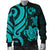 Tonga Polynesian Men Bomber Jacket - Turquoise Tentacle Turtle - Polynesian Pride