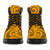 Hawai All Season Boots - Kanaka Maoli With Hibiscus On Polynesian Patterns (Yellow) - Polynesian Pride