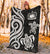 Samoa Polynesian Premium Blanket - White Tentacle Turtle - Polynesian Pride