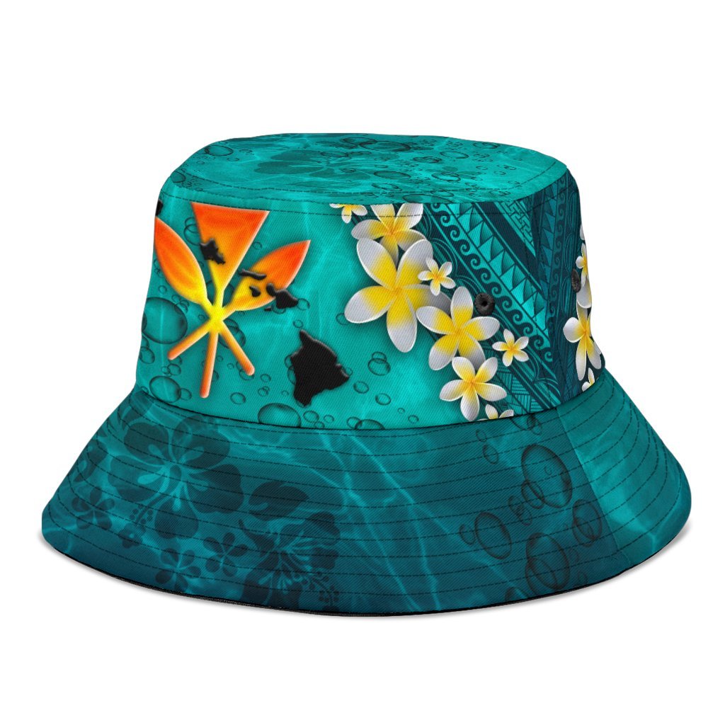 Hawaii Polynesian Bucket Hat - Manta Ray Ocean - Polynesian Pride