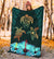 Hawaii Map Turtle Hibiscus Polynesian Luxury Premium Blanket - Honu Ohana - Polynesian Pride