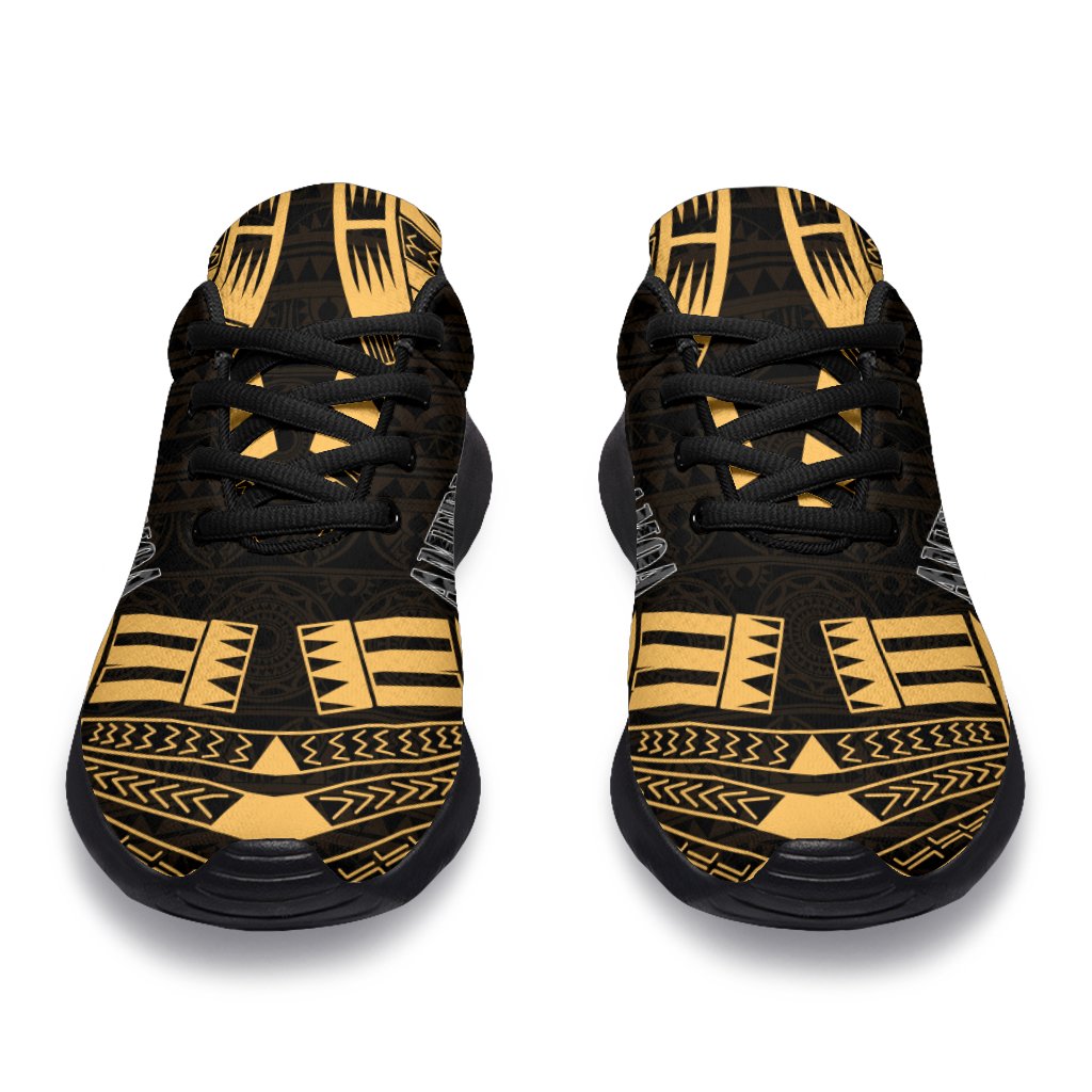 American Samoa Sport Sneakers - Polynesian Tattoo Gold - Polynesian Pride
