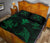 Hawaii Map Kanaka Polynesian Quilt Bed Set Circle Underwater Green - Polynesian Pride