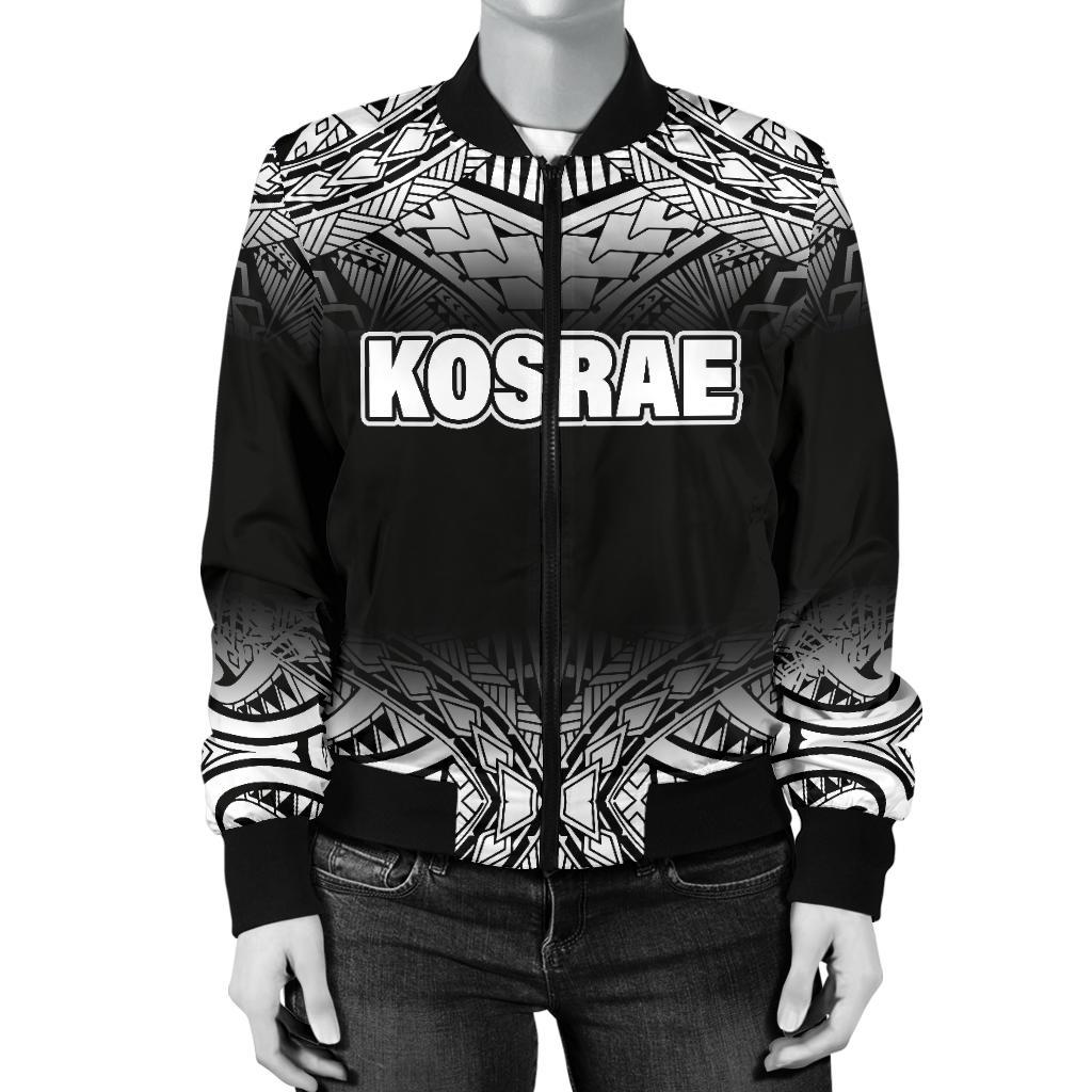 Kosrae Women's Bomber Jacket - Fog Black Style - Polynesian Pride