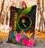 Chuuk Polynesian Personalised Premium Blanket - Hibiscus and Banana Leaves - Polynesian Pride