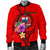 Samoa Polynesian Men's Bomber Jacket - Floral With Seal Red - Polynesian Pride