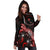 Chuuk Polynesian Hoodie Dress - Turtle With Blooming Hibiscus Red - Polynesian Pride