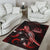 Vanuatu Polynesian Area Rugs - Turtle With Blooming Hibiscus Red - Polynesian Pride