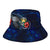 Nauru Polynesian Bucket Hat - Blue Turtle Hibiscus - Polynesian Pride