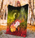 Vanuatu Premium Blanket - Humpback Whale with Tropical Flowers (Yellow) - Polynesian Pride