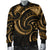 New Zealand Maori Mangopare Men Bomber Jacket Polynesian - Gold - Polynesian Pride