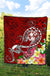 Tonga Premium Quilt - Turtle Plumeria (Red) - Polynesian Pride