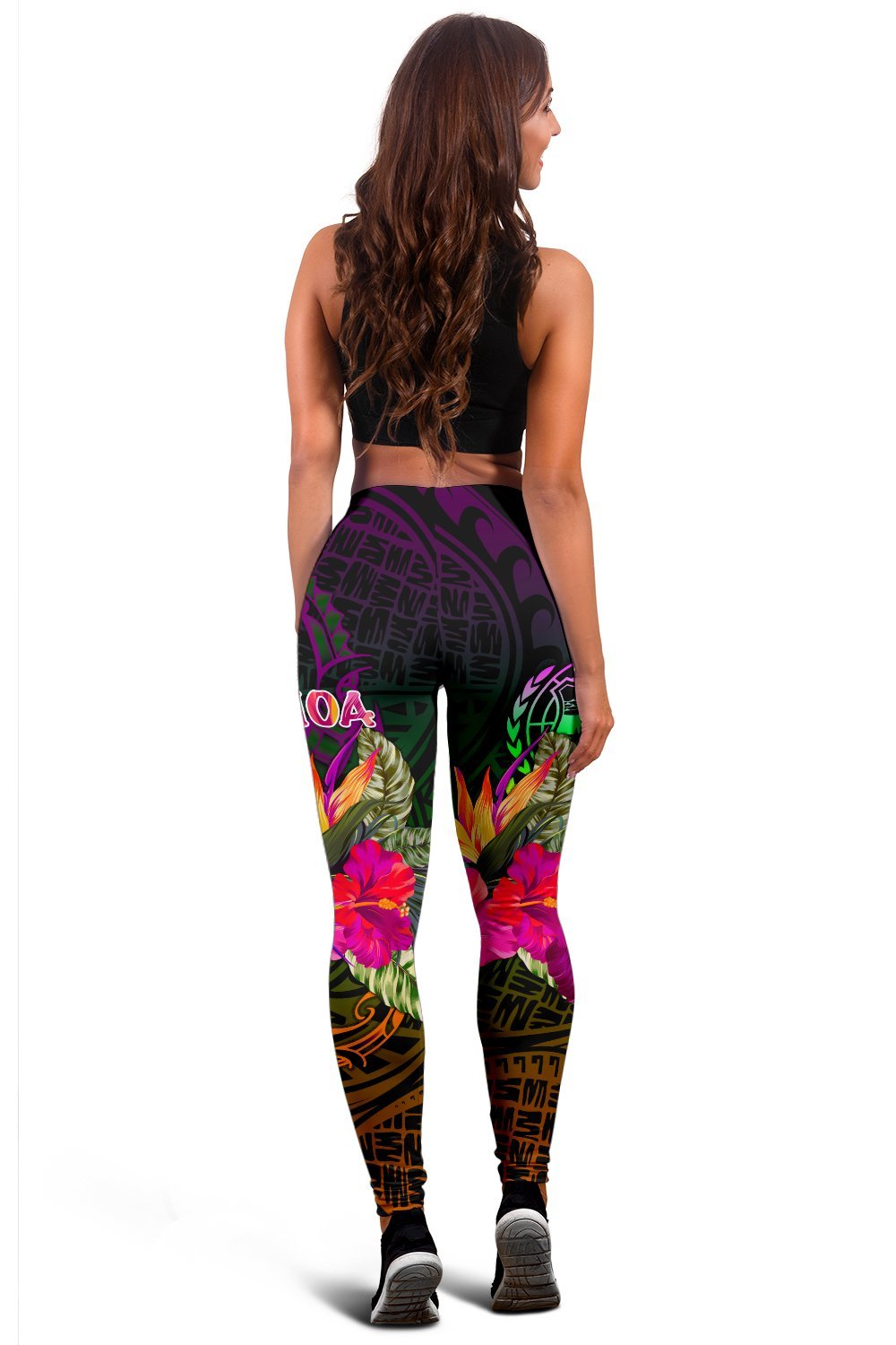 Samoa Women's Leggings - Summer Hibiscus - Polynesian Pride
