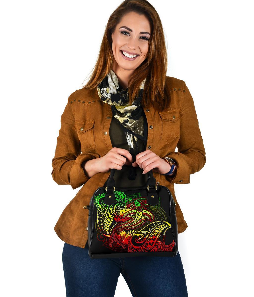 Samoa Shoulder Handbag - Reggae Shark Polynesian Tattoo - Polynesian Pride