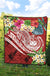 Polynesian Samoa Premium Quilt - Summer Plumeria (Red) - Polynesian Pride