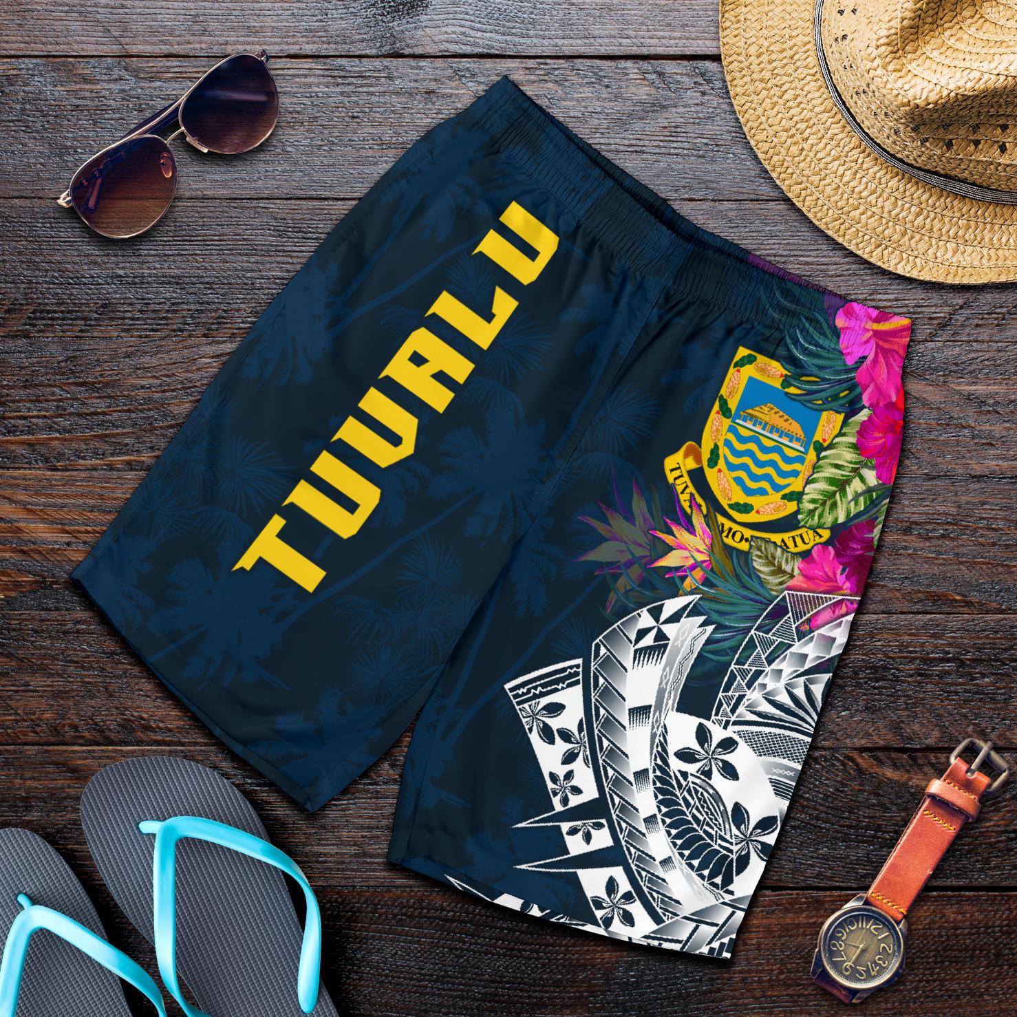Tuvalu Men's Shorts - Summer Vibes Blue - Polynesian Pride