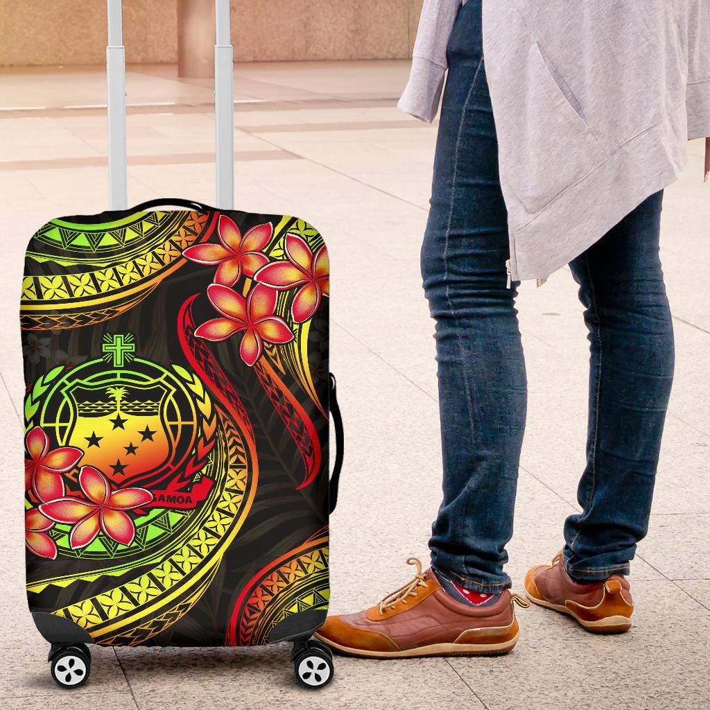 Samoa Polynesian Luggage Covers - Reggae Plumeria - Polynesian Pride