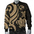 Tonga Polynesian Men Bomber Jacket - Gold Tentacle Turtle - Polynesian Pride