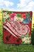 Polynesian American Samoa Premium Quilt - Summer Plumeria (Red) - Polynesian Pride