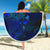 Tahiti Polynesia Beach Blanket Turtle Hibiscus Blue - Polynesian Pride