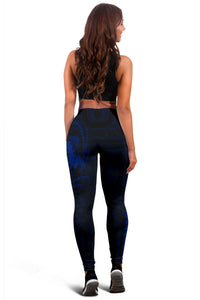 Hawaii Turtle Shark Polynesian Leggings - Blue - Polynesian Pride