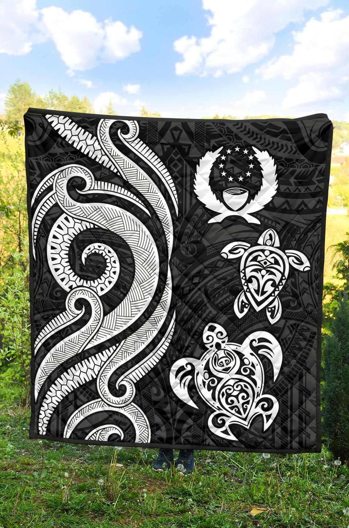 Pohnpei Premium Quilt - White Tentacle Turtle - Polynesian Pride
