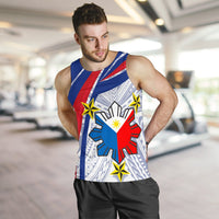 Philippines Men's Tank Top - Polynesian Pattern With Flag - Polynesian Pride