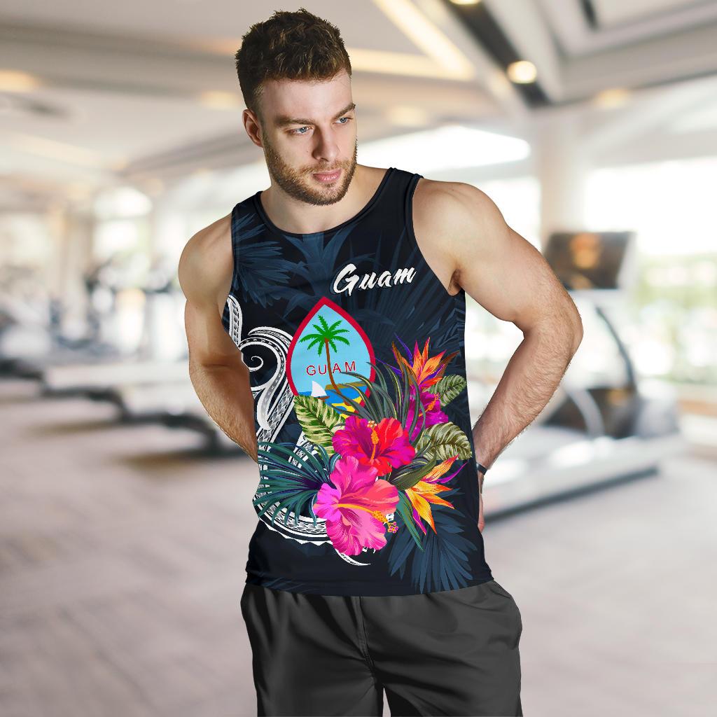 Guam Polynesian Men's Tank Top - Tropical Flower - Polynesian Pride