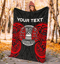 American Samoa Polynesian Custom Personalised Premium Blanket - American Samoan Spirit - Polynesian Pride