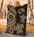 Tonga Polynesian Premium Blanket - Gold Tentacle Turtle - Polynesian Pride