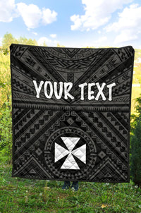 Wallis and Futuna Personalised Premium Quilts - Wallis and Futuna Seal With Polynesian Tattoo Style - Polynesian Pride