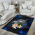 American Samoa Polynesian Area Rug - Turtle With Plumeria Flowers - Polynesian Pride